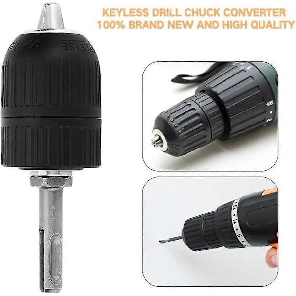 2-13mm Kapacitet Nyckellös Chuck Konverterare med SDS Adapter Tillbehör