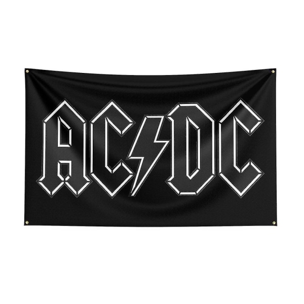 3x5 Acdc-flagga i polyester, tryckt bandbanner för dekoration B 60 x 90cm