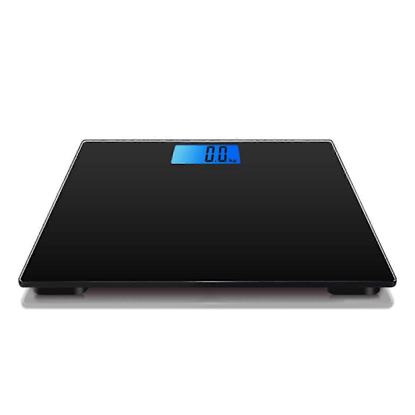 Elektronisk digital badrumsvåg 28x28cm med viktkontroll och bakgrundsbelyst display 180 kg max