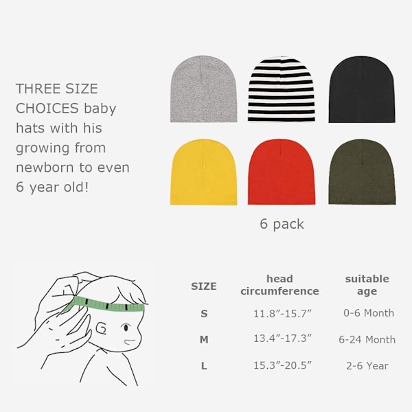 Baby Beanie Nyfödd Småbarn Mjuk Söt Stickad Hatt Sjukhushattar för STYLE1