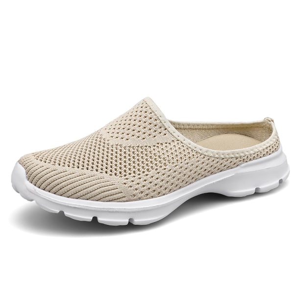 Damskor Muletofflor Slip-on Sneakers Stickade Ballerina Plattform Lätt Andningsbara Halksäkra Vandringsskor 42