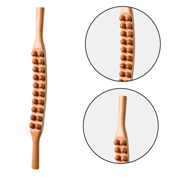 Massage Stick Massage Roller Guasha Stick Slät Trä Massage Roller