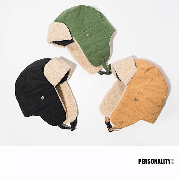 Toppluva Unisex Lei Feng Hatt Män Kvinnor Höst Vinter Plysch Vindtät Jul