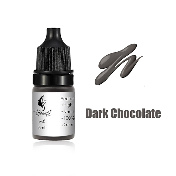 Ögonbrynsfärg Material 5ml Nybörjarövning Tatueringsfärg Mjölk Lätt Färg Dimma Ögonbryn,Läpp Ögonpenna Färg (FÅ DET) Dark coffee