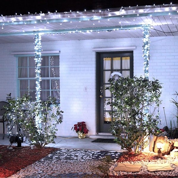 200 LED Flerfärgade Julbelysning Utomhus Vattentät, Utbyggbar 20m White 200 LED