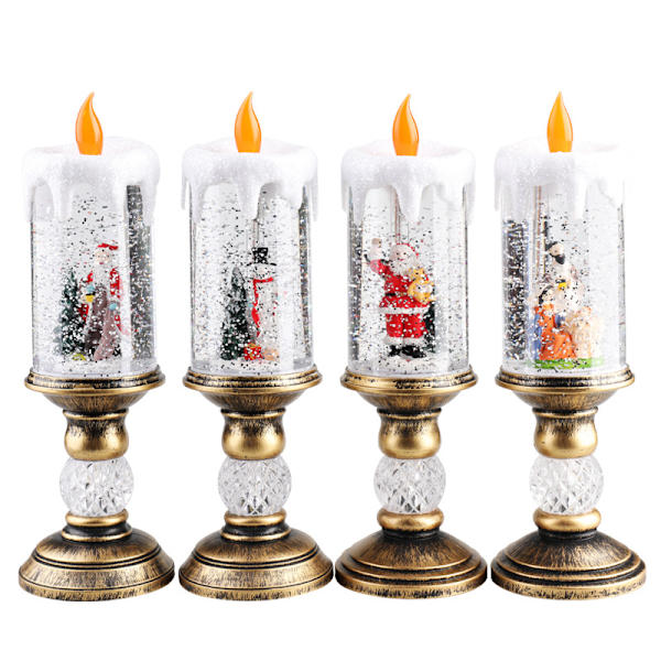 Juldekorationer, ljusstakar, jul kristalllampor Style 1