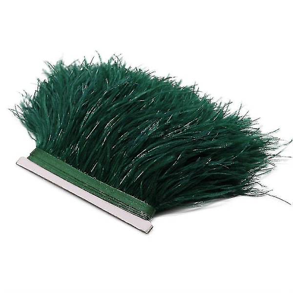 2m Strutsfjädrar Trim Plumes Band Kant Dark Green