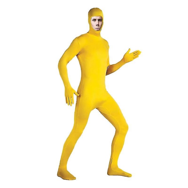 Festkläder Bröllop Kostym Man In Black Osynlig Morph Spandex Dräkt gul 100-135CM