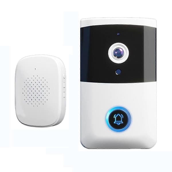 Trådlös Smart Dörrklocka - Trådlös Dörrklocka med Intercomfunktion - med Mörkerseende - Dörrklocka