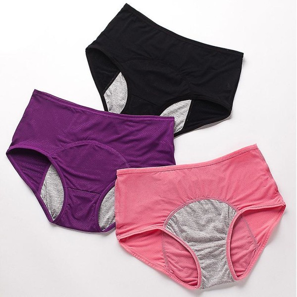 Big Girl's Protective Coton Menstruation Trosor 5 Andas Lea 4XL Q1