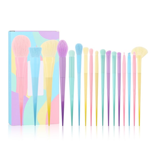 17-pack Candy Color Makeup Brush Set