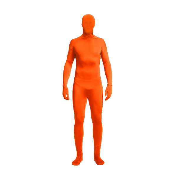 Halloween Invisible Morph Suit Festdräkt Vuxna män och kvinnors helkroppsdräkt Spandex Jumpsuit orange XXL