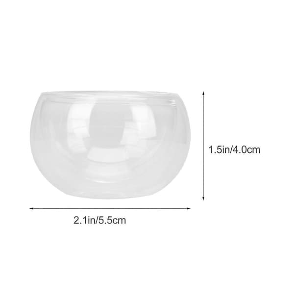 Transparent Glas Tekopp Dubbellager Set för Hemmet 8st