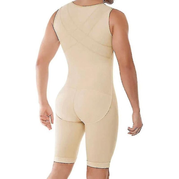 Männs Shapewear Bodysuit Helkroppsshaper Nude 6XL