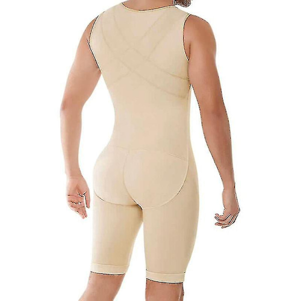 Männs Shapewear Bodysuit Helkroppsshaper Nude S