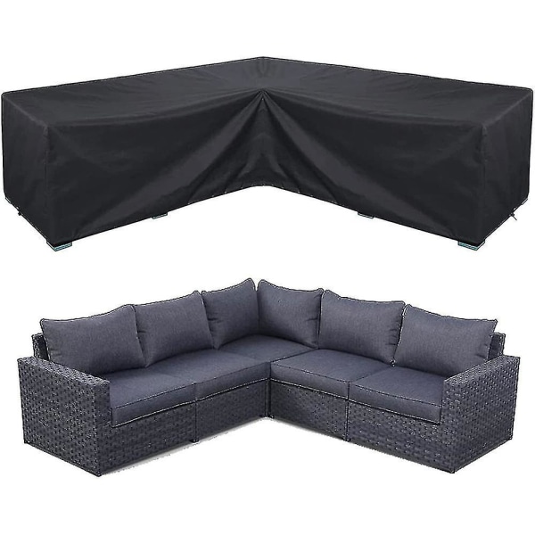 Hörnsoffaöverdrag Vattentätt Trädgårdsmöbelset Överdrag Utomhus 215*215*87cm