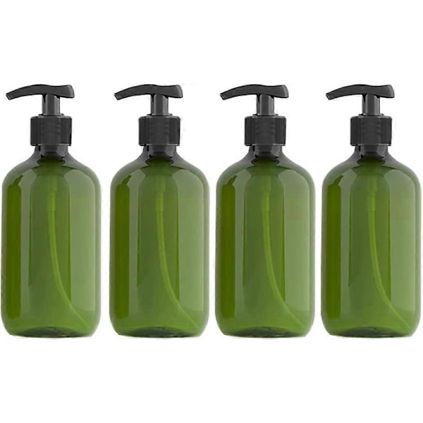 4 st Stora Tomma Flaskor Kapacitet 300 ML (Grön)