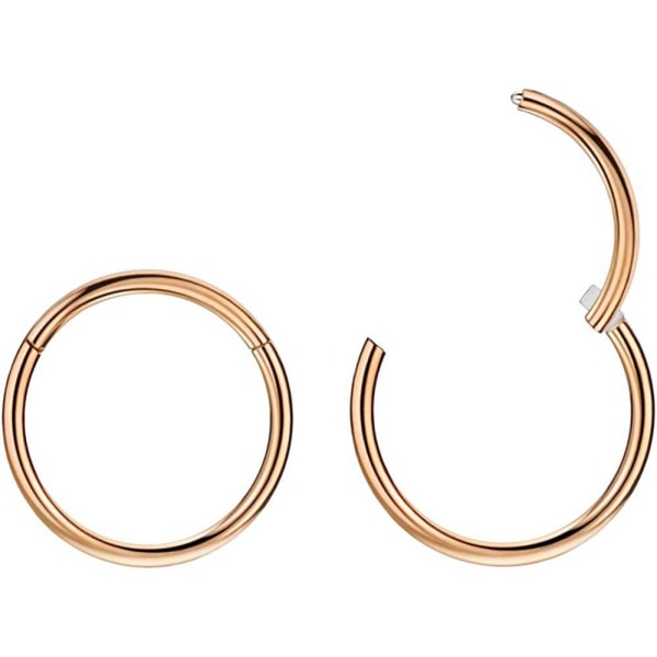 Segment Hoop Nose Rings konkava konvexa design är enkel och modern golden 1.2*10