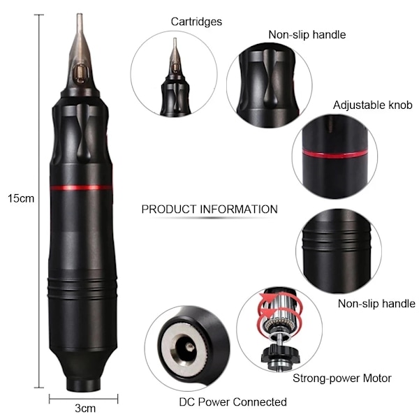 Tatuagemotor Maskin Kombinationspaket - Robert King Kong Pen Tattoo Se Style 1