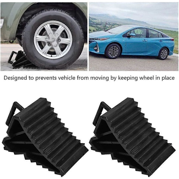 2 st ABS Hjulstopp Kraftiga Bil Anti-Slip Block Justeringsblock