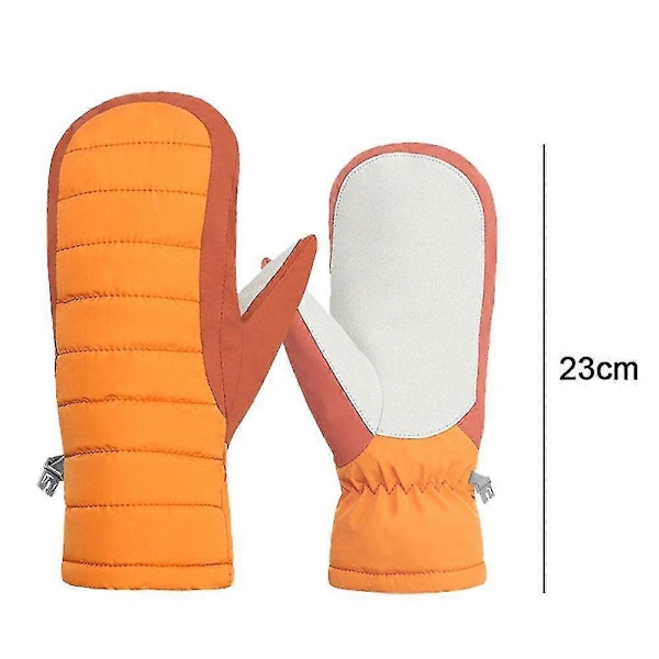Barnhandskar Vintervarma Fingerhandskar Plus Sammet Tjocka Skidhandskar