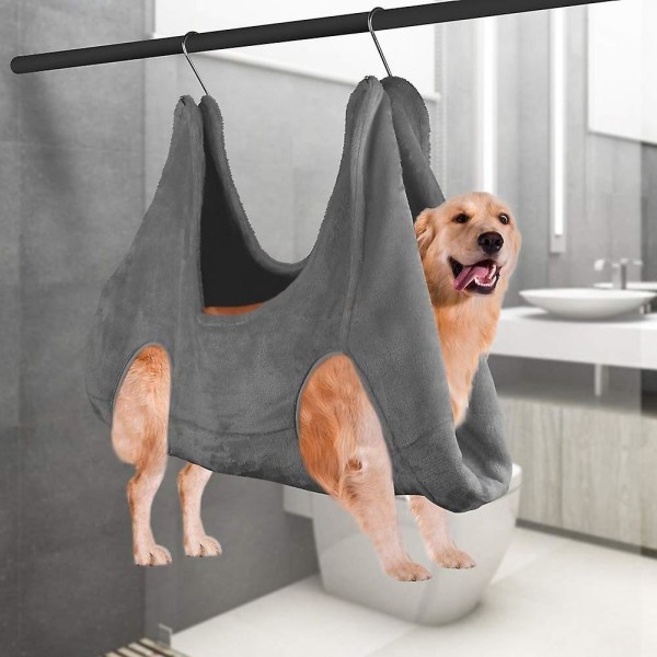 Pet Groomings Hängmatta Bekvämt kompatibel Badnagelklippning Comp M (10kg-20kg) grey set