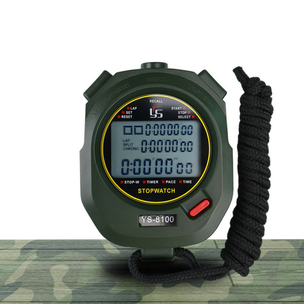 Stoppur Timer Tre Rader Den gröna YS-8100(100 roads)