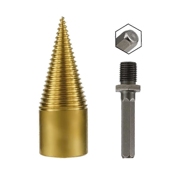 Vedklyvborr, Vedbrytare med Runt Fyrkantigt Hex-skaft (32mm, Hex-skaft)