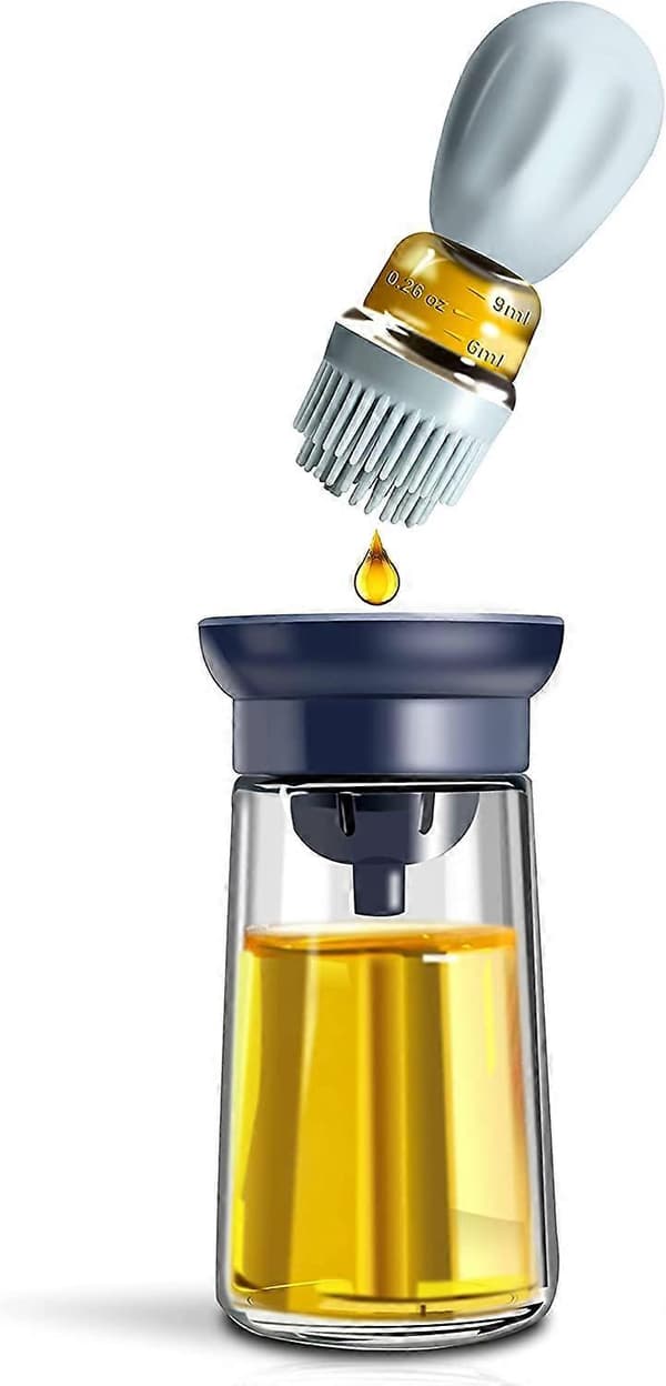 Olivoljedispenser med borste, 2 i 1 glasoljeflaska