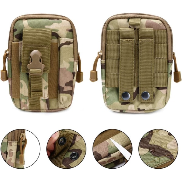 Taktiska Midjeväska, Universal Utomhus Midjeväska | Molle EDC Pou 4 10cp kamouflage
