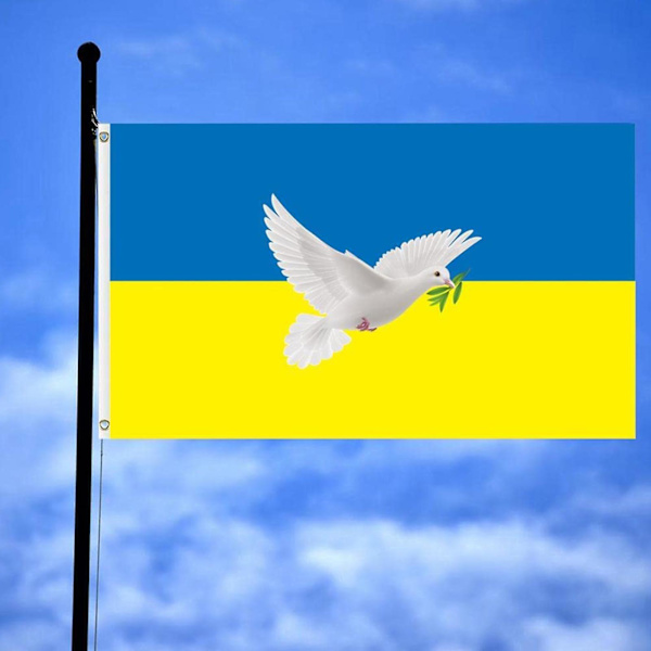 Fredsflagga 150 X 90 Cm Windward Banner Dove Fredstecken Symbol Flagga Viv B
