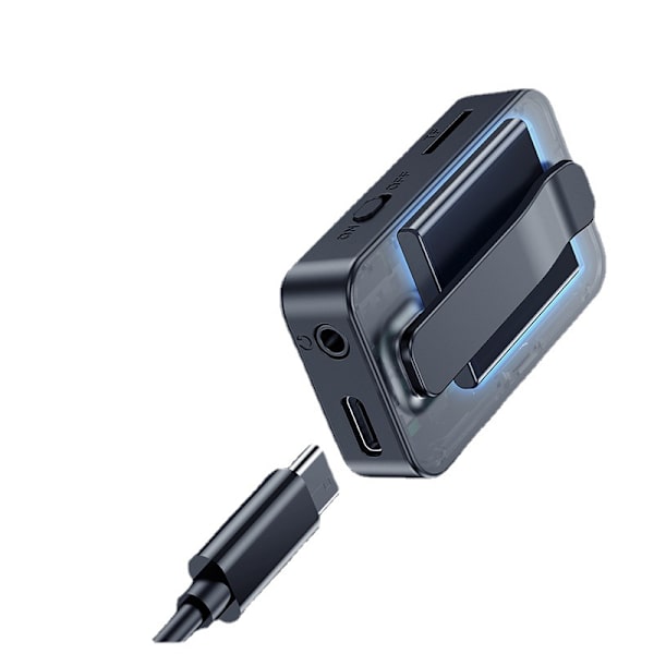 LCD Bluetooth 5.0 Ljudmottagare Sändare 3,5 mm Aux Trådlös Stereoadapter Stöd TF-uppspelning Selfie