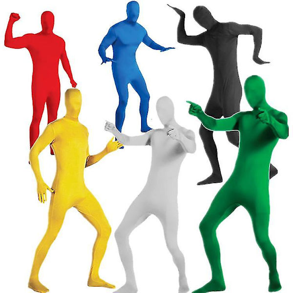 Festkläder Bröllop Kostym Man In Black Osynlig Morph Spandex Dräkt 6pcs 100-135CM