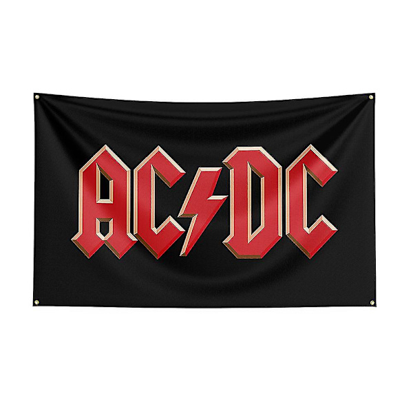 3x5 Acdc-flagga i polyester, tryckt bandbanner för dekoration A 150 x 240cm