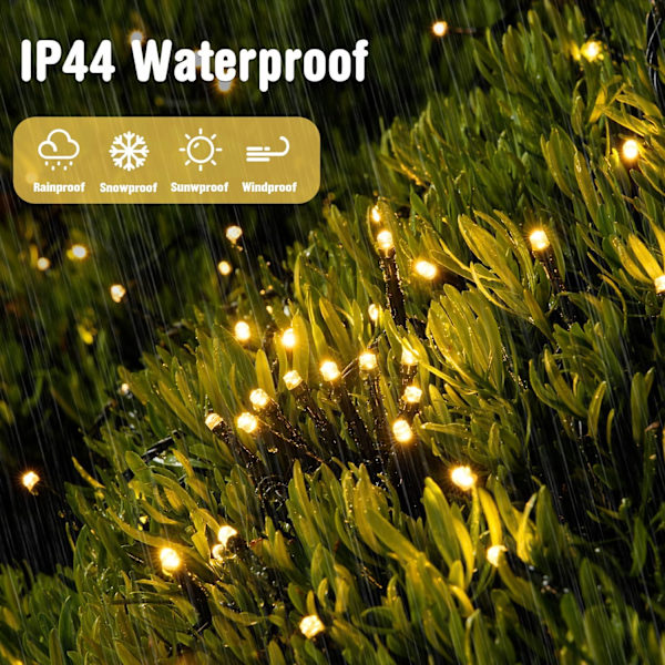 200 LED flerfärgade julbelysning utomhus Vattentät, expanderbar 66f Green Connectable 500 LED