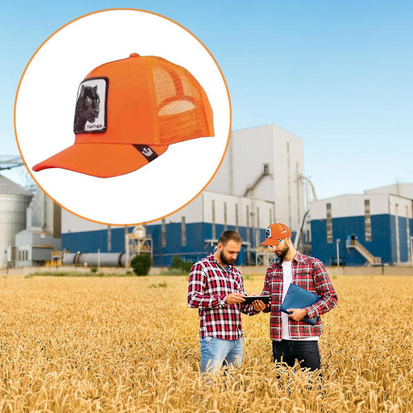 Farm Animal Trucker Baseball Cap Hatt Mesh Style Män Kvinnor Hip Ho Lejon