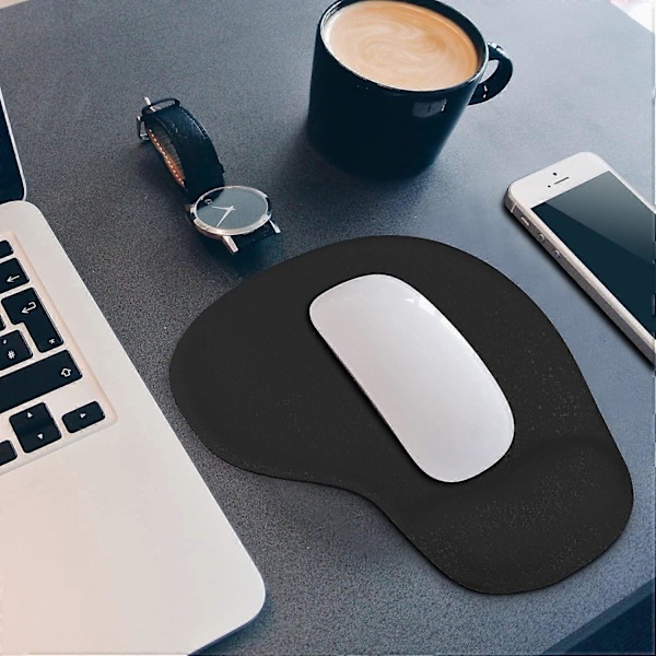 Musmatta, gelfylld halkfri musmatta med handledsstöd för kontor, dator, laptop &amp; Mac med ergonomisk design