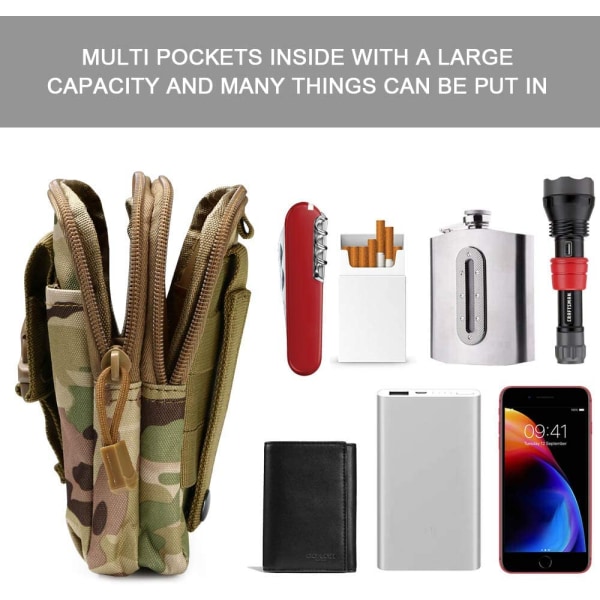 Taktiska Midjeväska, Universal Utomhus Midjeväska | Molle EDC Pou 4 10cp kamouflage