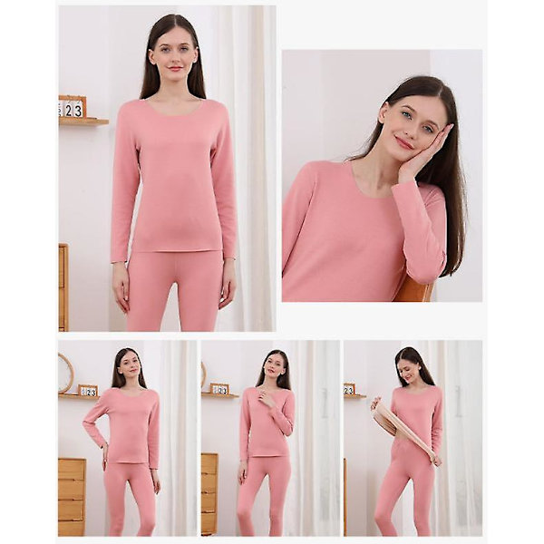 Vuxen Termisk Underkläder Pyjamas Set pink Men M