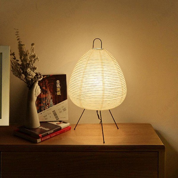 Japansk Design Akari Noguchi Bordslampa: Ris Papper Stående Lampa För A