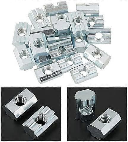 20 st Standard Glidmutter för Aluminiumprofiltillbehör (T-mutter Typ 40 M8)