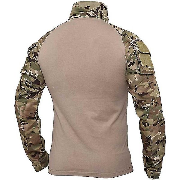 Taktisk Combat-T-shirt för Män, Utomhus 2eply-11yj51-3 Khaki XL