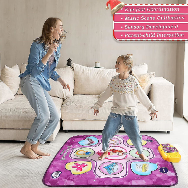 Dansmatta, Leksaker för flickor 3-10 år, Dansplatta med 5 Spel