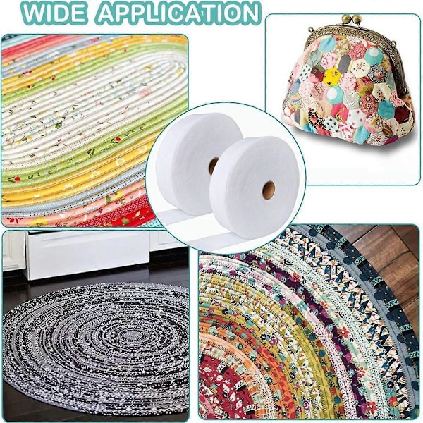 2Rullar Jelly Roll Vaddning Remsa 2 1/4 Tum Bomulls-Blandad Fleece Vaddning På Rulle Totalt 70 Yard För Jelly Roll Mattor, Kastmattor