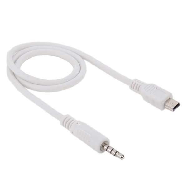 3,5 mm hane till Mini USB hane ljud AUX-kabel, längd: ca 50 cm