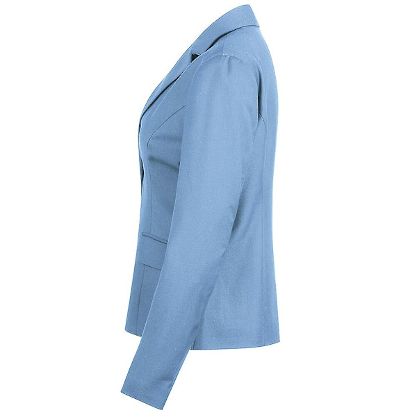 Allthemen Dam 2-delad Office Lady Business Slim Fit Blazer Byxor Light Blue M