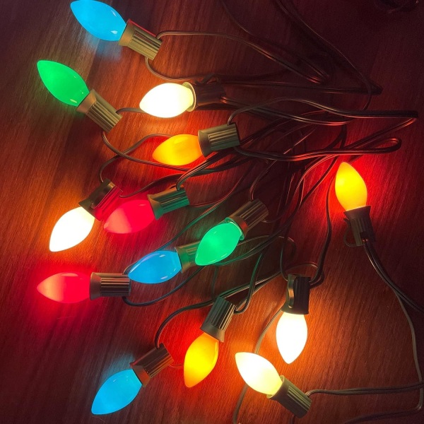 Pallerina C7 LED Julbelysning 25Ft Flerfärgad Julsträng Ceramic Multicolor