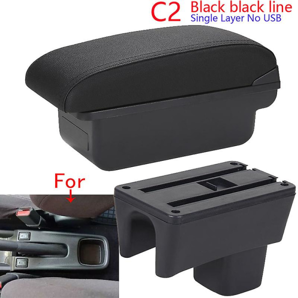 För Suzuki Swift Armstödslåda För Suzuki Swift 2005-2023 Bilarmstöd Ca C2 Black line NO USB