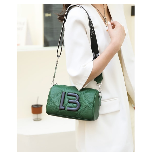 Bimba Y Lola liten fyrkantig väska messenger läderväska för kvinnor grön
