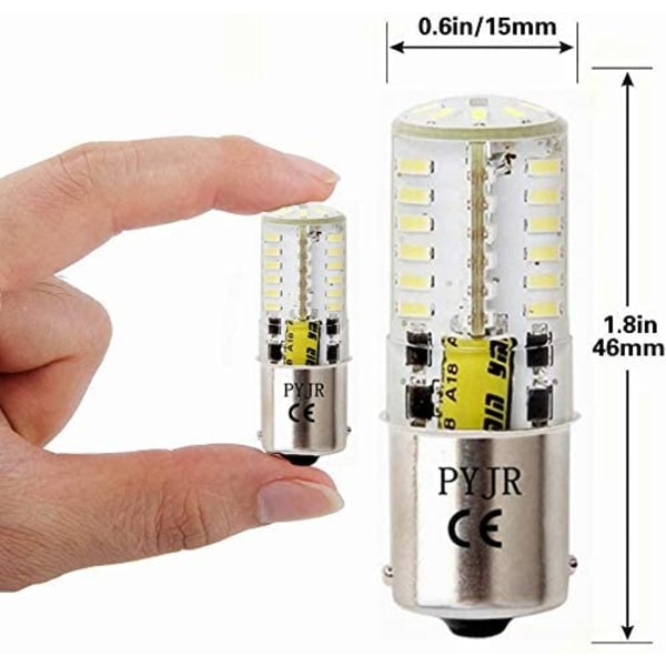 P21W 1156 Ba15S 12V 5W LED-lampor för bil, enkel kontaktbas, kallvit
